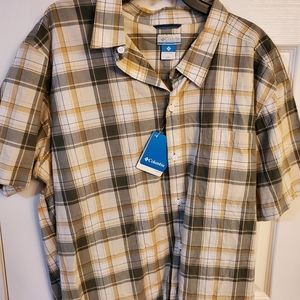 Mens Columbia eagle creek short sleeve button up shirt sz xxl